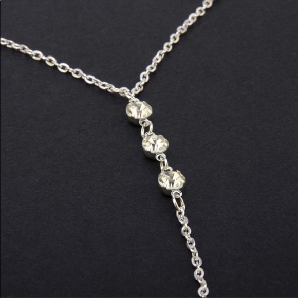 Dainty Silver Plated Lariat Body Chain - Picture 5 of 5